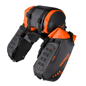 Mosko Moto Rackless System Onyx/Orange - Preorder / No Aux Pox Reckless 80L (V4.0)