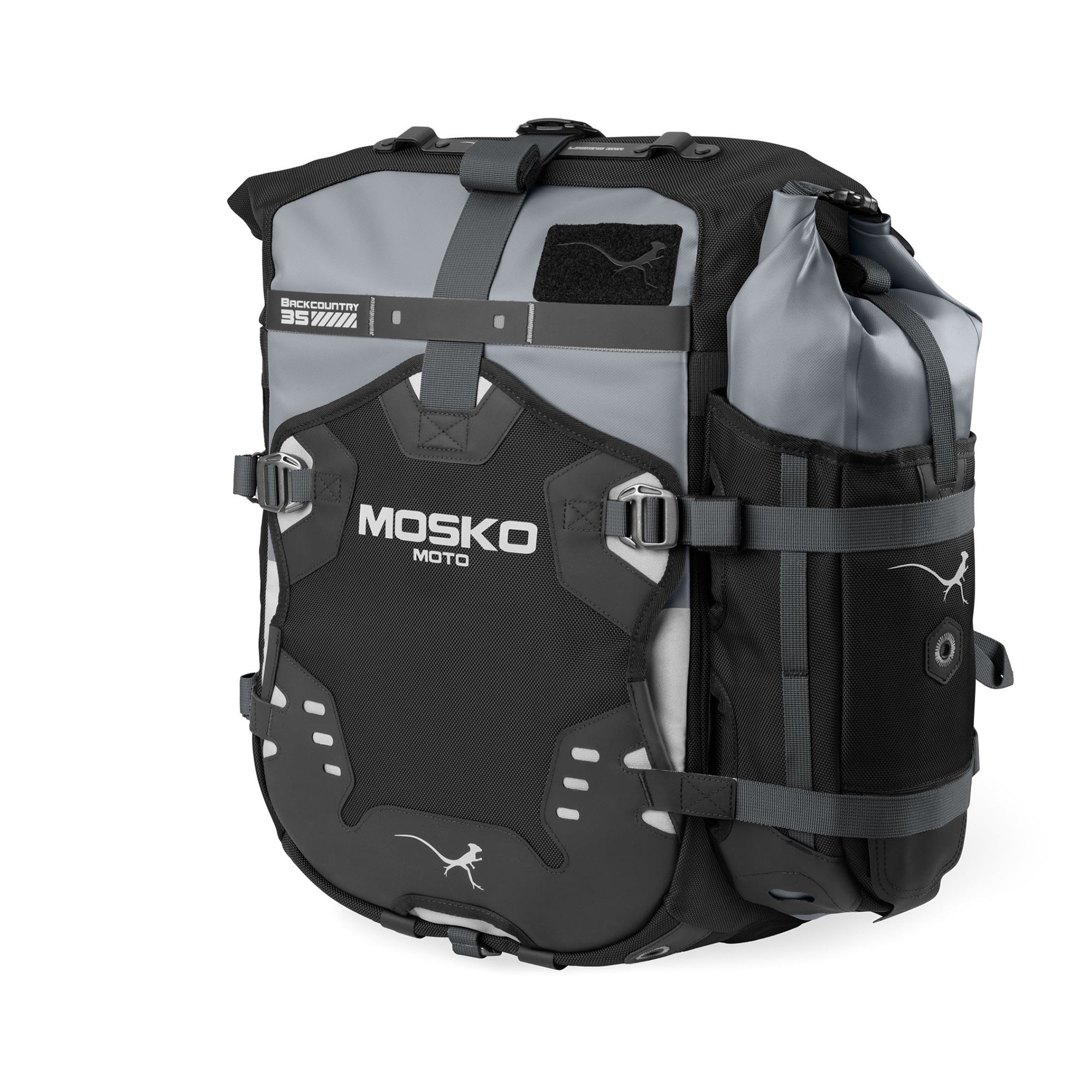 Mosko Moto Luggage Black / 25L + 25L / Two Aux Pox Backcountry Pannier Kit (V2.5)