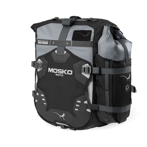 Mosko Moto Luggage Black / 25L + 25L / Two Aux Pox Backcountry Pannier Kit (V2.5)