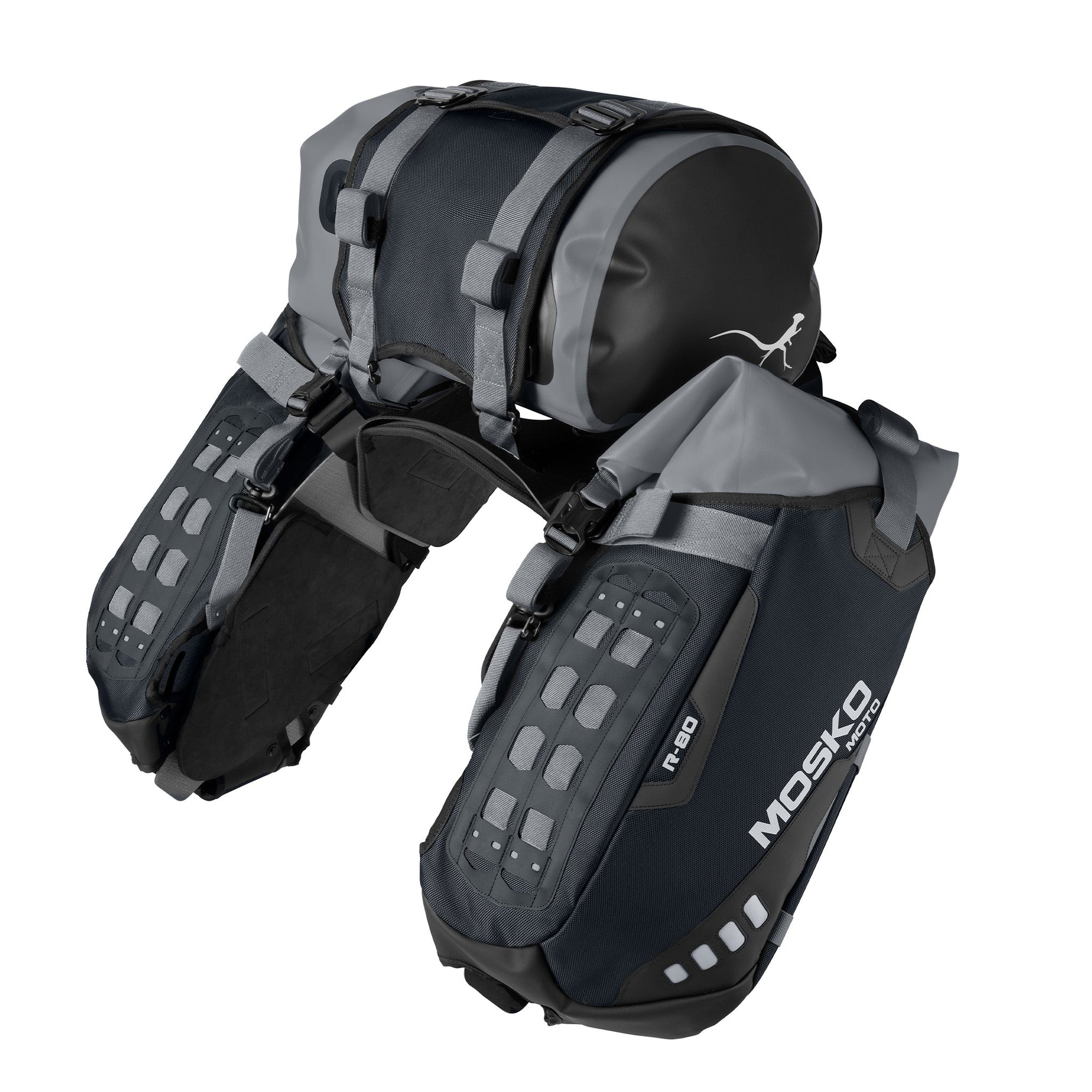 Mosko Moto Luggage Black / No Aux Pox Reckless 80L (V4.0)