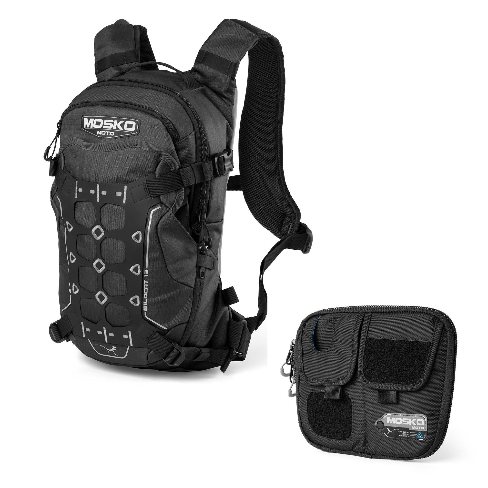 Mosko Moto Luggage Black / with Chest Rig Wildcat 12L Backpack