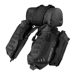Mosko Moto Luggage Triple Black / Stinger 22L / TWO AUX POX Reckless 40L (V4.0)