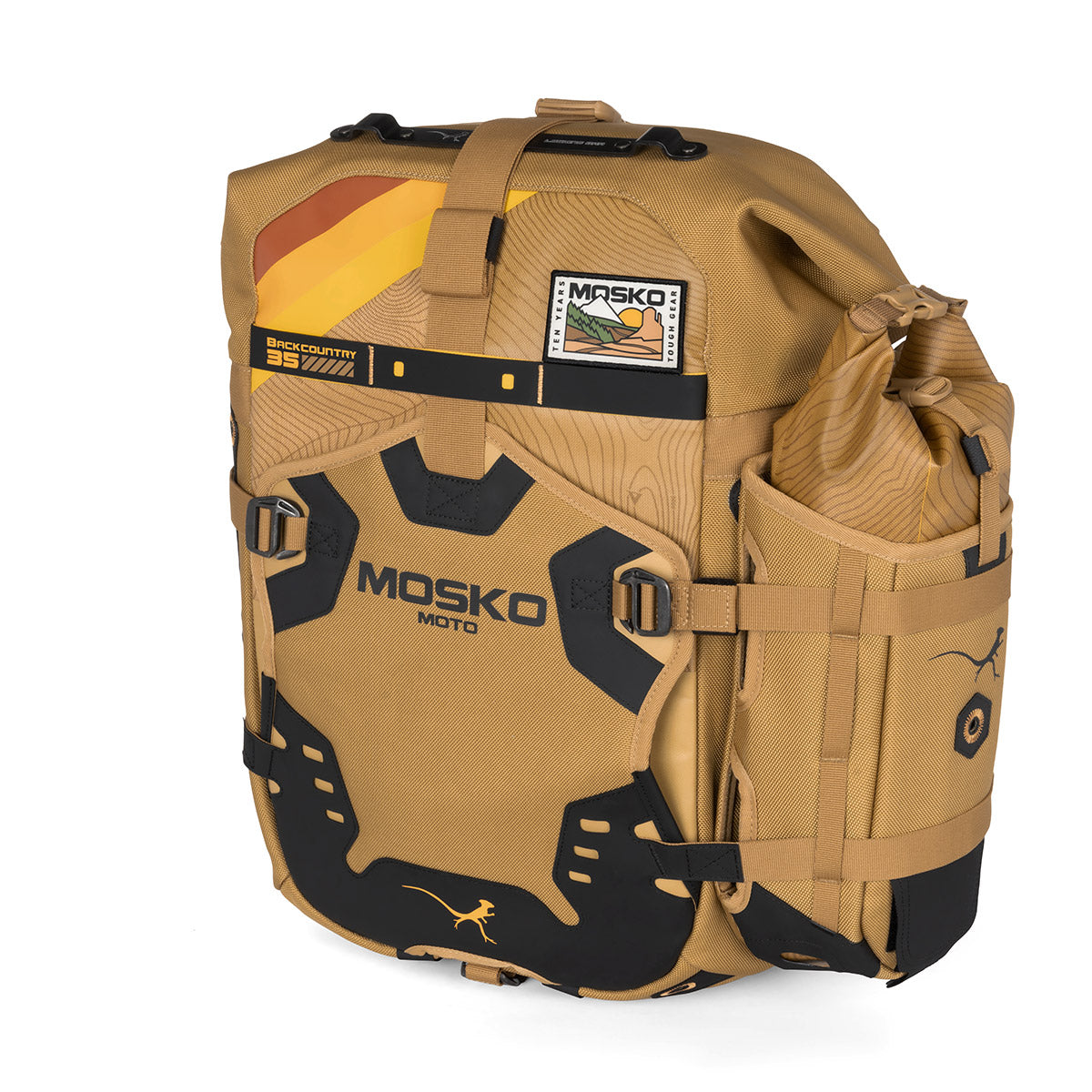 Mosko Moto Pannier 10 YEAR HIGH DESERT - PREORDER / 35L + 35L (Standard) / Two Aux Pox (Standard) Backcountry Pannier Kit V2.5