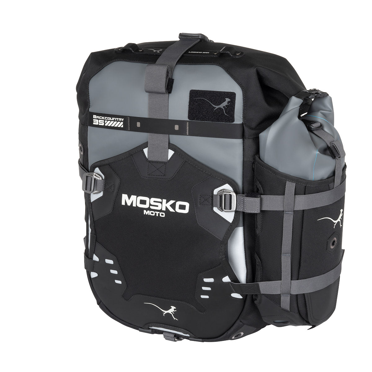 Mosko Moto Pannier BLACK / 35L + 35L (Standard) / Two Aux Pox (Standard) Backcountry Pannier Kit V2.5