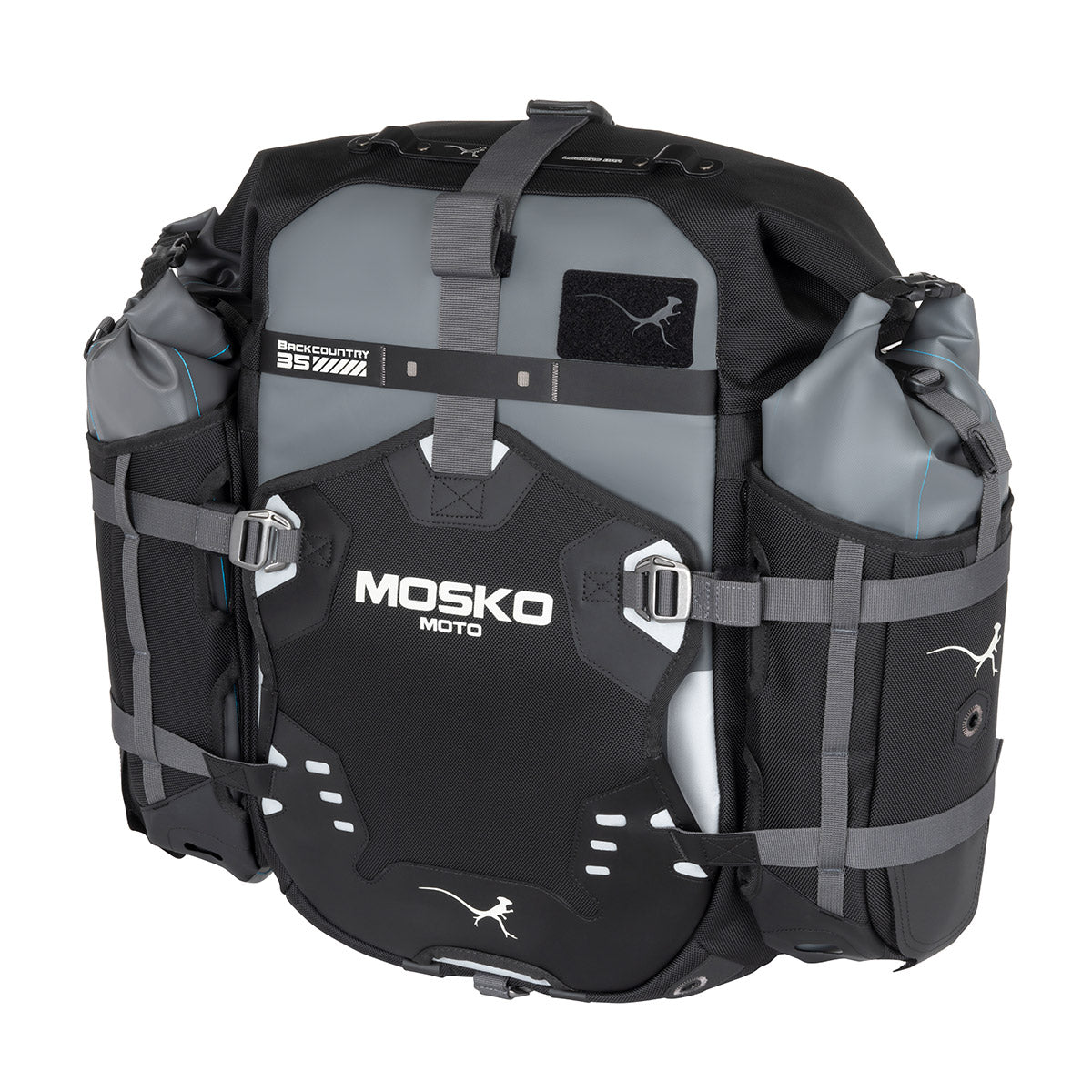 Mosko Moto Pannier BLACK / 35L + 35L (Standard) / Four Aux Pox Backcountry Pannier Kit V2.5