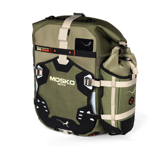 Mosko Moto Pannier WOODLAND / 35L + 35L (Standard) / Two Aux Pox (Standard) Backcountry Pannier Kit (V2.5)