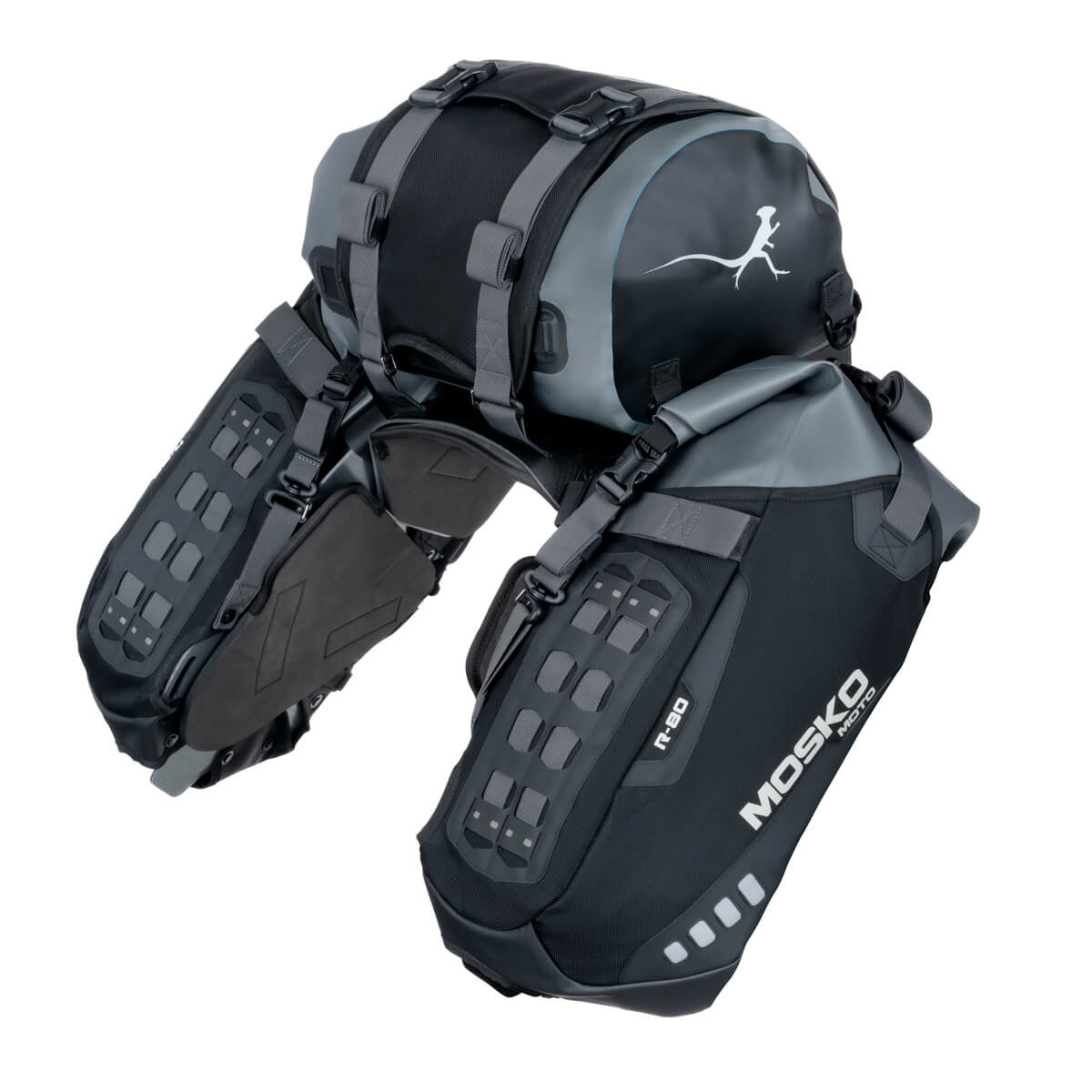 Mosko Moto Rackless System DB - Reckless 80L (V4.0), Two Aux Pox - B