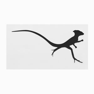 Mosko Moto Stickers Basilisk Lizard Vinyl Decal - Black Stickers