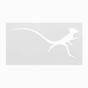 Mosko Moto Stickers Basilisk Lizard Vinyl Decal - White Stickers