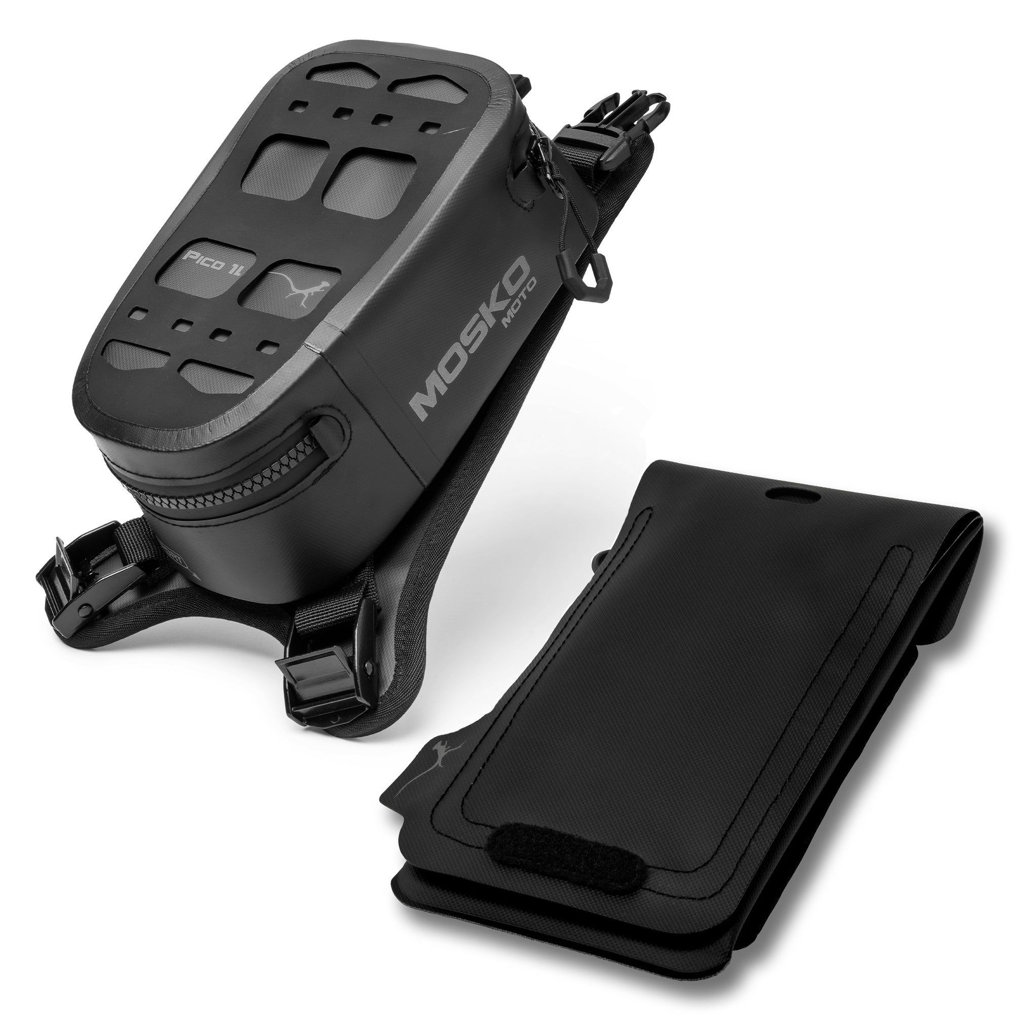 TBK Pico w TBK Navigator [pico-tank-bag:triple black, navigator-cell-phone-pocket:triple black|qty:1]